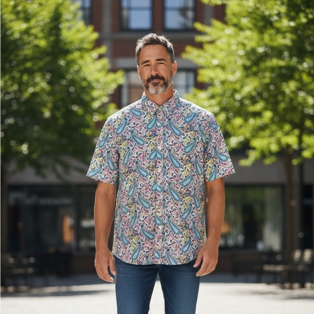 Daniel Cremieux Men's Colorful Paisley Button Down Shirt